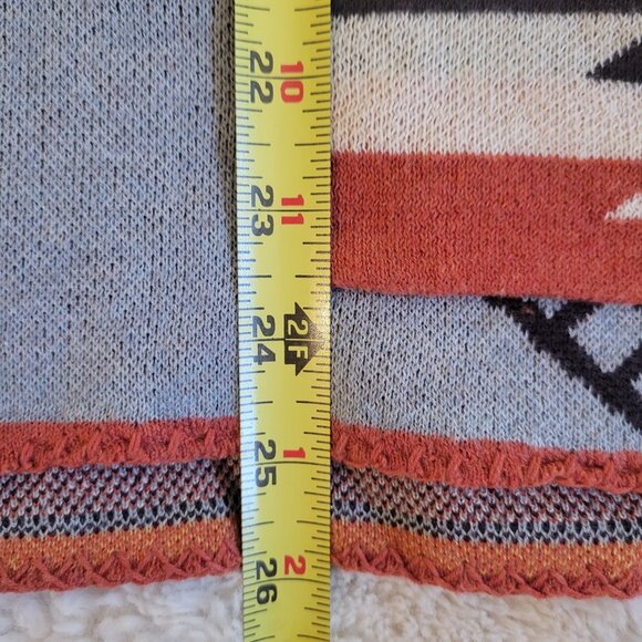 Billabong Hooded Sweater Poncho Boho Aztec Tribal - Picture 2 of 5